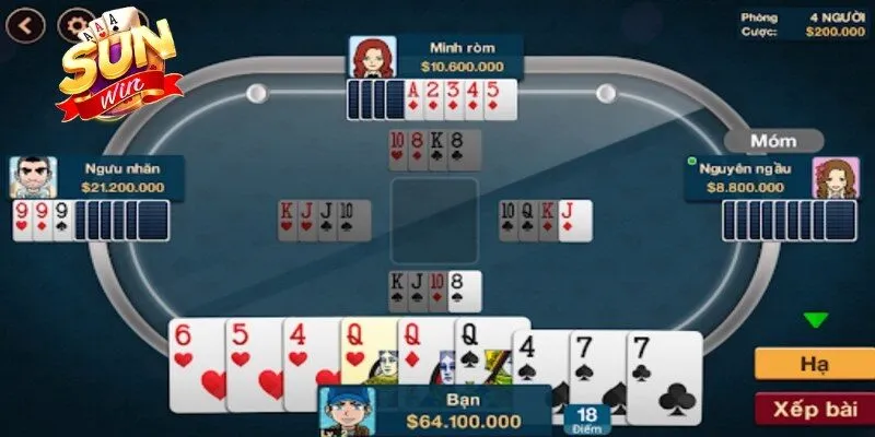 Phỏm Sunwin - Game Bài Trí Tuệ Kịch Tính Từng Ván Đấu 4 Sunwin Game bài phỏm Sunwin mang đến tính chiến thuật cao